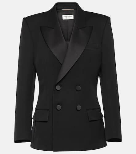 Wool grain de poudre tuxedo jacket - Saint Laurent - Modalova