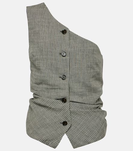 One-shoulder linen-blend vest - Acne Studios - Modalova