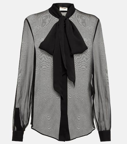 Lavallière silk blouse - Saint Laurent - Modalova