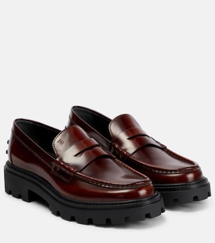 Platform leather penny loafers - Tod's - Modalova