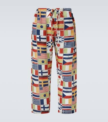 International printed linen straight pants - Bode - Modalova