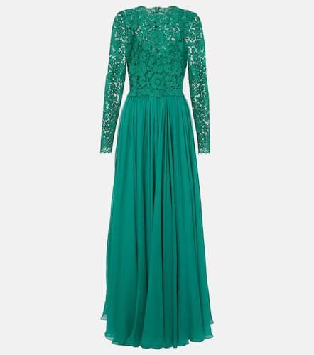 Lace and silk-blend gown - Dolce&Gabbana - Modalova