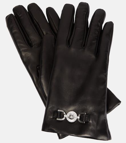 Versace Medusa leather gloves - Versace - Modalova