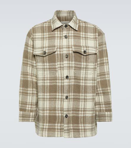 Maxi checked wool overshirt - Ami Paris - Modalova