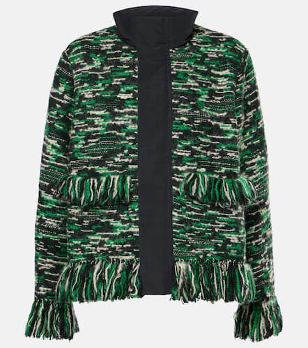 Fringed wool-blend tweed jacket - Sacai - Modalova