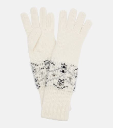 Guantes en mezcla de alpaca y lana adornados - Moncler - Modalova