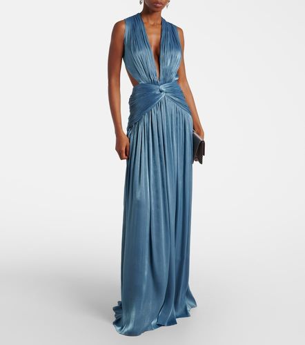 Draped open-back jersey gown - Costarellos - Modalova