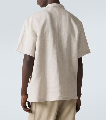 Camicia bowling in lino a righe - Fedeli - Modalova