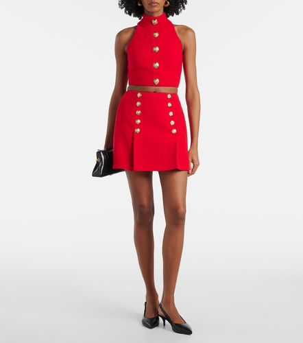 Pleated wool-blend miniskirt - Balmain - Modalova