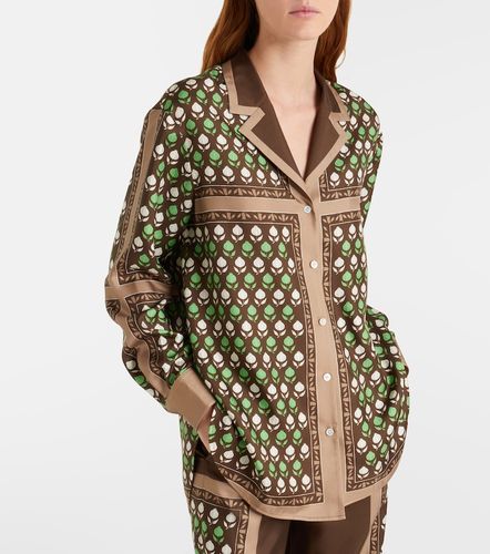 Camisa de sarga de seda estampada - Tory Burch - Modalova