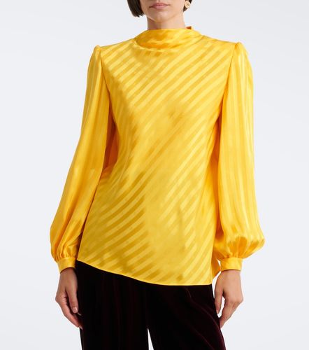 VLogo striped silk jacquard blouse - Valentino - Modalova