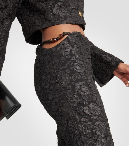 Jacquard low-rise flared pants - Ganni - Modalova