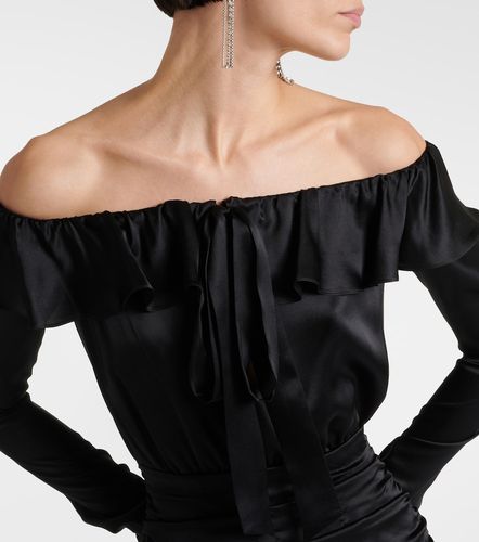 Vestido midi de seda - Alessandra Rich - Modalova