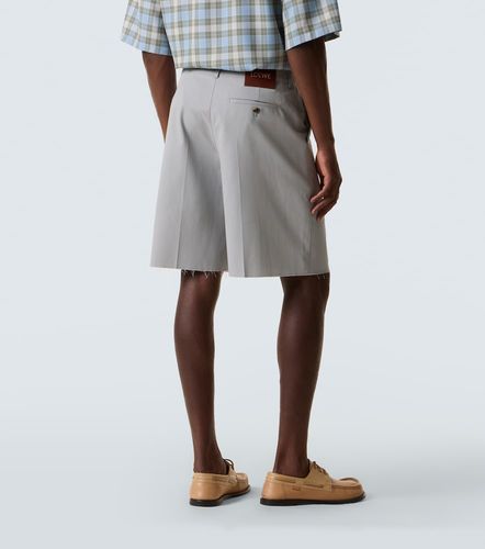 Shorts de sarga de algodón con anagrama - Loewe - Modalova