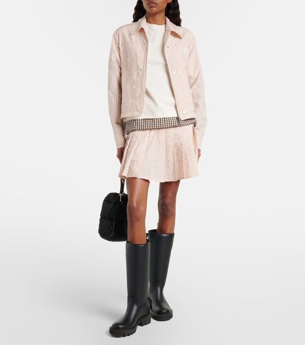 Giacca in misto cotone a quadretti - Moncler - Modalova