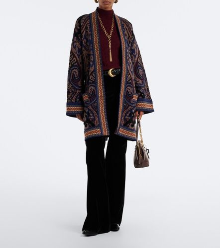 Jacquard wool-blend wrap cardigan - Etro - Modalova