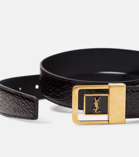 Cinturón La 66 de piel grabada - Saint Laurent - Modalova