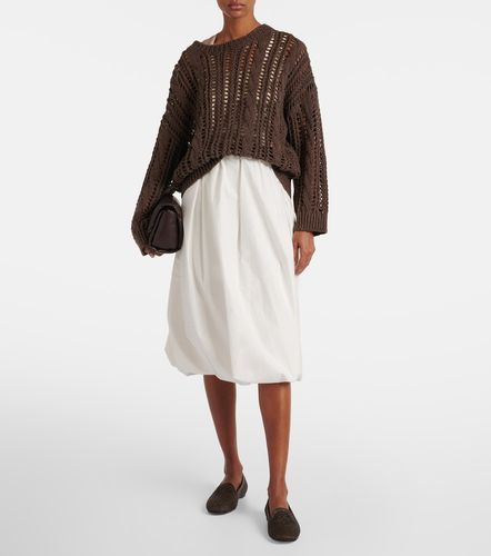 Gonna midi in misto cotone - Brunello Cucinelli - Modalova