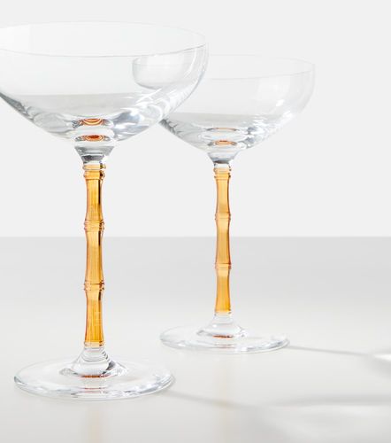 Set de 2 copas de champán Bamboo de cristal - La DoubleJ - Modalova