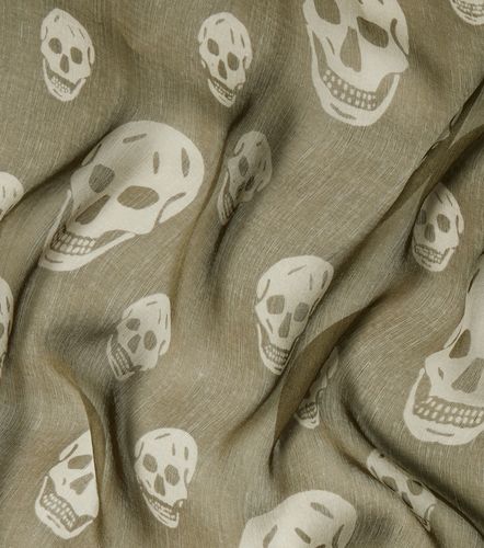 McQueen Sciarpa in seta con stampa - McQueen - Modalova