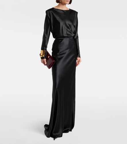 Pleated silk maxi skirt - Saint Laurent - Modalova