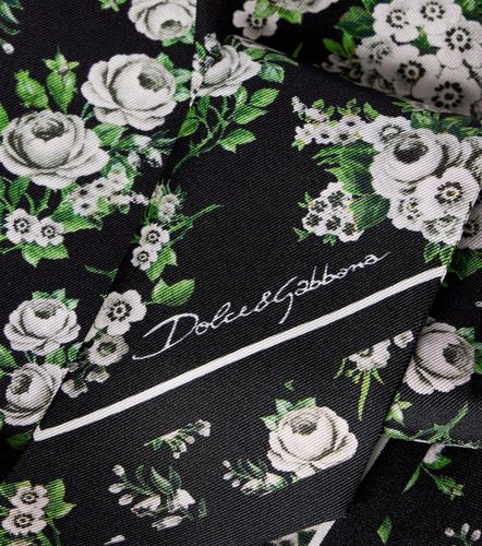 Floral silk twill scarf - Dolce&Gabbana - Modalova
