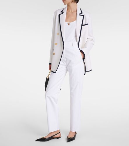 Low-rise cotton slim pants - Valentino - Modalova