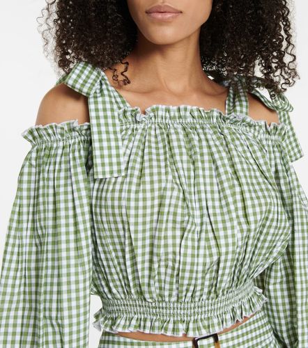 Crop top de algodón a cuadros - Alexandra Miro - Modalova