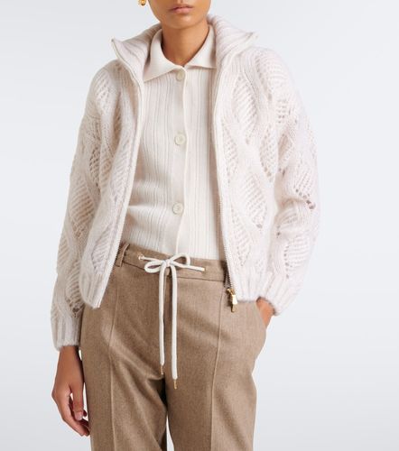 Cardigan in mohair e seta con zip - Eleventy - Modalova