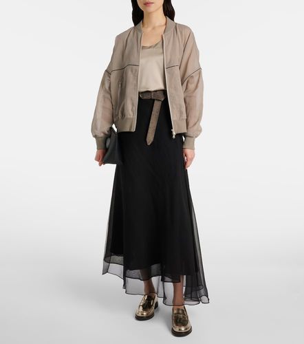 Bomber in organza di cotone - Brunello Cucinelli - Modalova