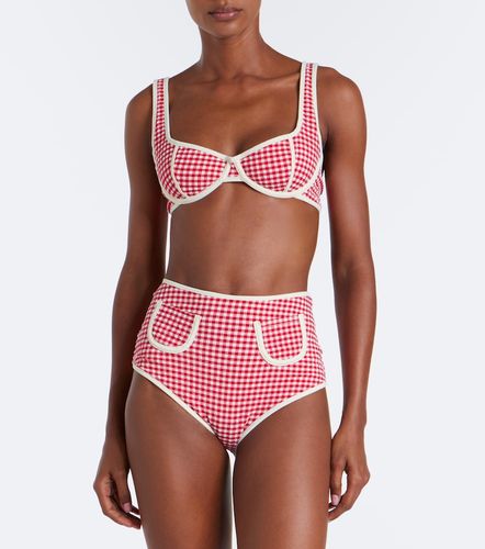 Romy gingham seersucker bikini top - Montce - Modalova
