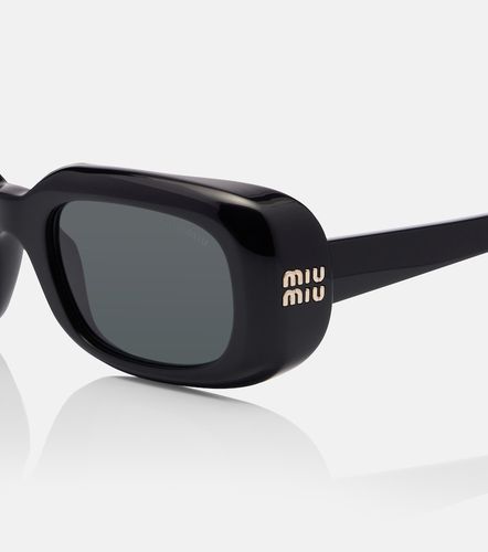Gafas de sol rectangulares con logo - Miu Miu - Modalova