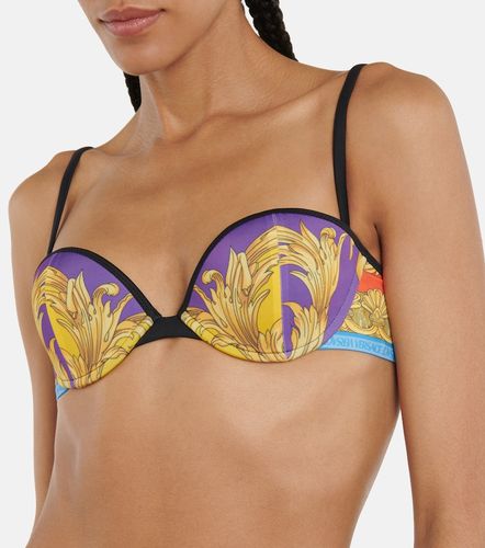 Printed balconette bikini top - Versace - Modalova