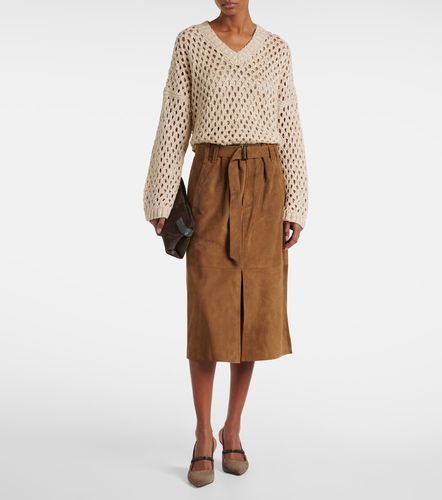 Pullover in misto seta e lino - Brunello Cucinelli - Modalova