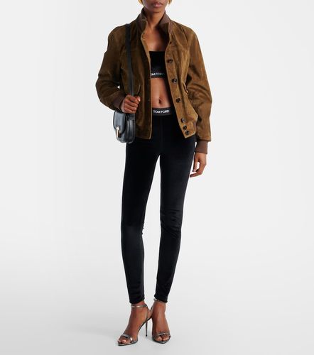 Tom Ford Logo velour leggings - Tom Ford - Modalova