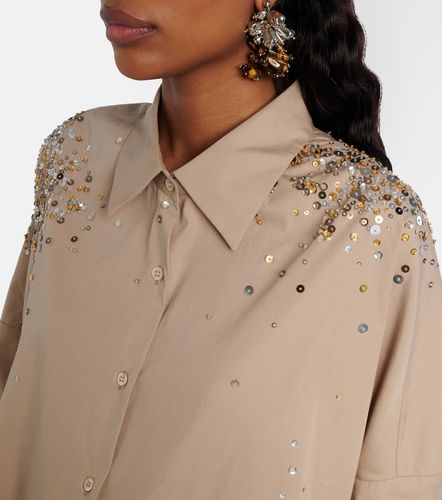 Sequined oversized cotton shirt - Dries Van Noten - Modalova