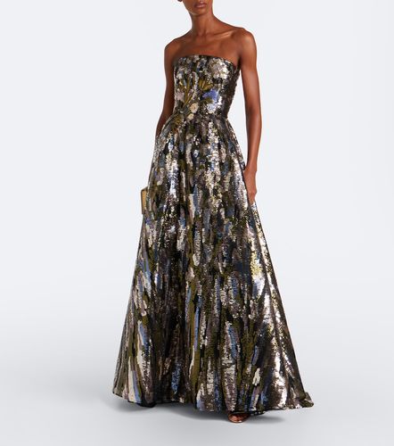 Embellished silk-blend bustier gown - Elie Saab - Modalova
