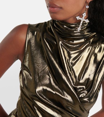 Blumarine Draped metallic top - Blumarine - Modalova