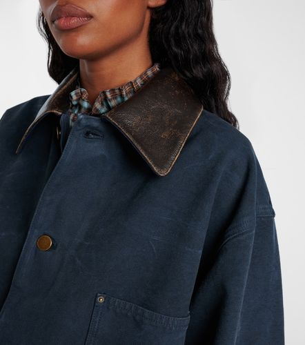 Chaqueta oversized de algodón con piel - Prada - Modalova