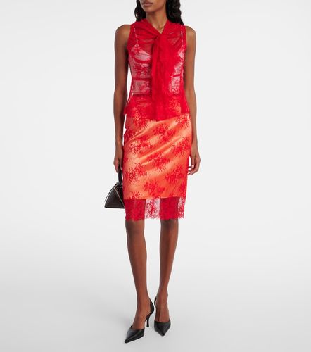 Jacques Wei Top de encaje con seda - Jacques Wei - Modalova
