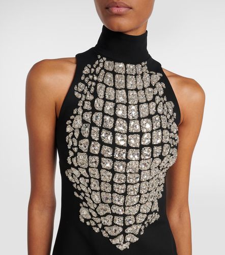 Balmain Abito lungo con cristalli - Balmain - Modalova