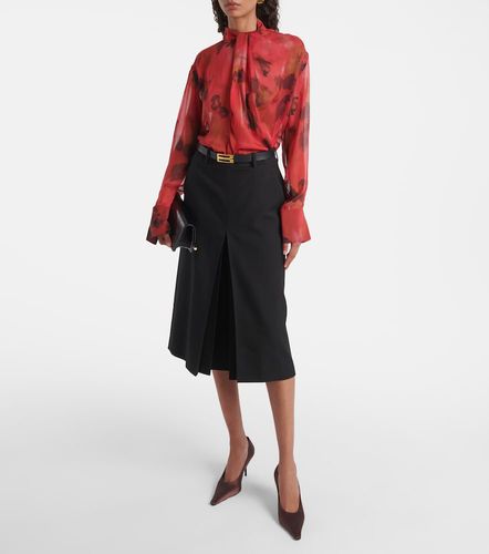 Draped printed silk blouse - Victoria Beckham - Modalova