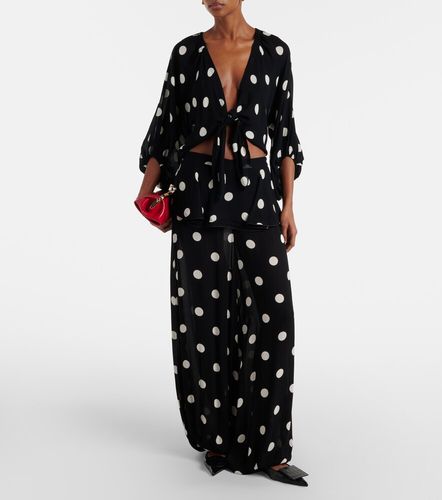 Solid Peplum polka-dot balloon pants - Adriana Degreas - Modalova