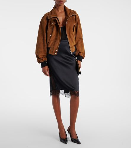 Briar suede bomber jacket - Nour Hammour - Modalova