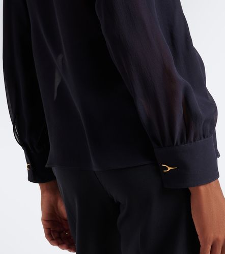 Camicia Wishbone in crêpe de chine di seta - McQueen - Modalova