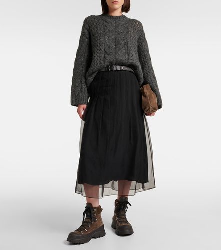 Cable-knit alpaca-blend sweater - Brunello Cucinelli - Modalova
