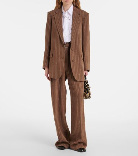 Striped linen-blend blazer - Dries Van Noten - Modalova