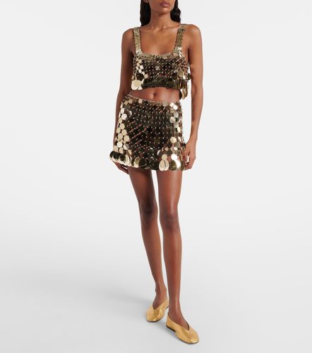 Rabanne Top cropped con paillettes - Rabanne - Modalova