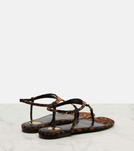 Cassandra leopard-print grosgrain sandals - Saint Laurent - Modalova