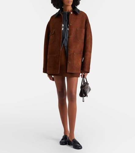 Prada Giacca in suede con pelle - Prada - Modalova